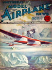 Model Airplane News Cover for October, 1933 by Jo Kotula Savoia-Marchetti S.55 