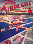 Model Airplane News Cover for October, 1934 by Jo Kotula Seversky SEV-3L 