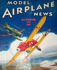 Model Airplane News Cover for October, 1936 by Jo Kotula Blackburn  F7-30 