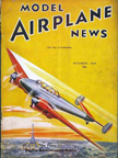 Model Airplane News Cover for October, 1939 by Jo Kotula Potez 630 