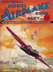 Model Airplane News Cover for September, 1933 by Jo Kotula Martin B-10 Bomber 
