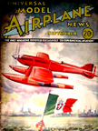 Model Airplane News Cover for September, 1934 by Jo Kotula Macchi-Castoldi MC-72 