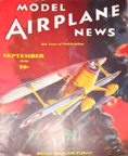Model Airplane News Cover for September, 1936 by Jo Kotula Bleriot - Spad S.33 