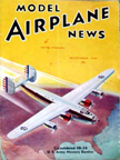 Model Airplane News Cover for September, 1940 by Jo Kotula Consolidated B-24 Liberator 