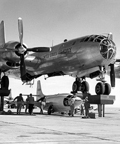 The Bell XS-1 (X-1)- loading into b-29 mother ship  