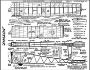 Plans for Amazon Model Airplane designed by Dr. Stan Hill 