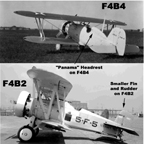  The Boeing F4B2 compared with the F4B4 
