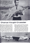 Model of the Chance-Vought F8U Crusader, Model Airplane News August, 1960 