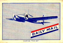 The Curtiss XA-18 Shrike on a trading card 