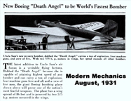  The Boeing B-9 (Model 215 in the August, 1931 issue of Modern Mechanics  