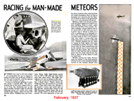 Racing the Man-made Meteors from Popular Mechanics, February, 1937 