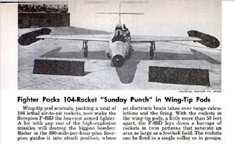  November 1953 Popular Science article on additional rocket armament for the F-89