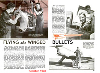 Flying the Winged Bullets from Popular Mechanics, October 1938 