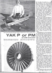  Claude McCullough Yakolev YAK-18P (Mouse) or YAK-18PM (Max) Cover of Model Airplane News July 1967 