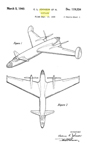  Lockheed P-38 Lightning Fighter Design variant Design Patent D-119,334 