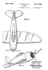 Republic P-43 Lancer Fighter Design Patent D-137,889   