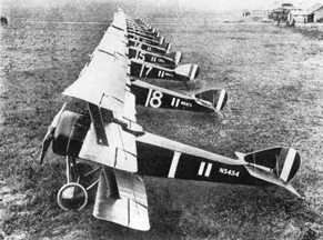 A squadron of Sopwith Triplanes