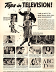 Vintage Television Advertisement for the ABC network LOOK Magazine March 28, 1950