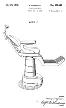 Henry Dreyfuss Dental Chair Design Patent D-132,542