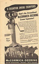 Ad for the McCormick-Deering Cream Separator