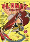 Planet Comics Science Fiction magazine cover - Cyclops Men of Mars