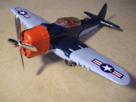 Hubley Toy Airplane No. 495 Navy Fighter Bomber 
