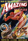 Amazing Stories Science Fiction magazine cover - fish men of Venus