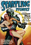 Startling Stories Science Fiction magazine cover - The Shadow men
