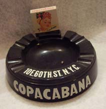 Matchbook and Ash Tray from the Copacabana