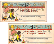 Tinker Toy Christmas Labels from the 1920s