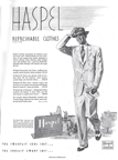 ad for haspel suits Holiday Magazine February 1949