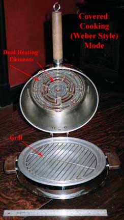 Manning-Bowman Smokeless Table Broiler - covered mode