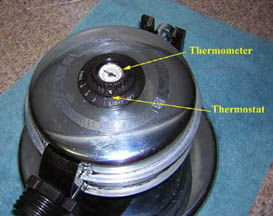 Thermostat and Thermometer on the Twin-O-Matic