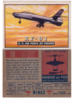  Card 010 of the Wings Friend or Foe series  Republic XF-91 Thunderceptor