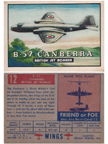  Card 012 of the Wings Friend or Foe series   English Electric Canberra B-57 Bomber 