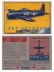  Card 025 of the Wings Friend or Foe series The Grumman F8F Bearcat 