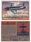  Card 027 of the Wings Friend or Foe series Supermarine E 10/44 Jet Fighter (Attacker) 