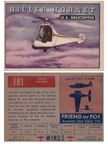  Card 181 of the Wings Friend or Foe series  Hiller Hornet